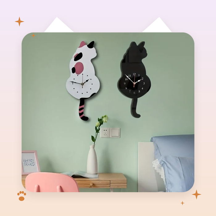 Swishy Tail Cat Clock