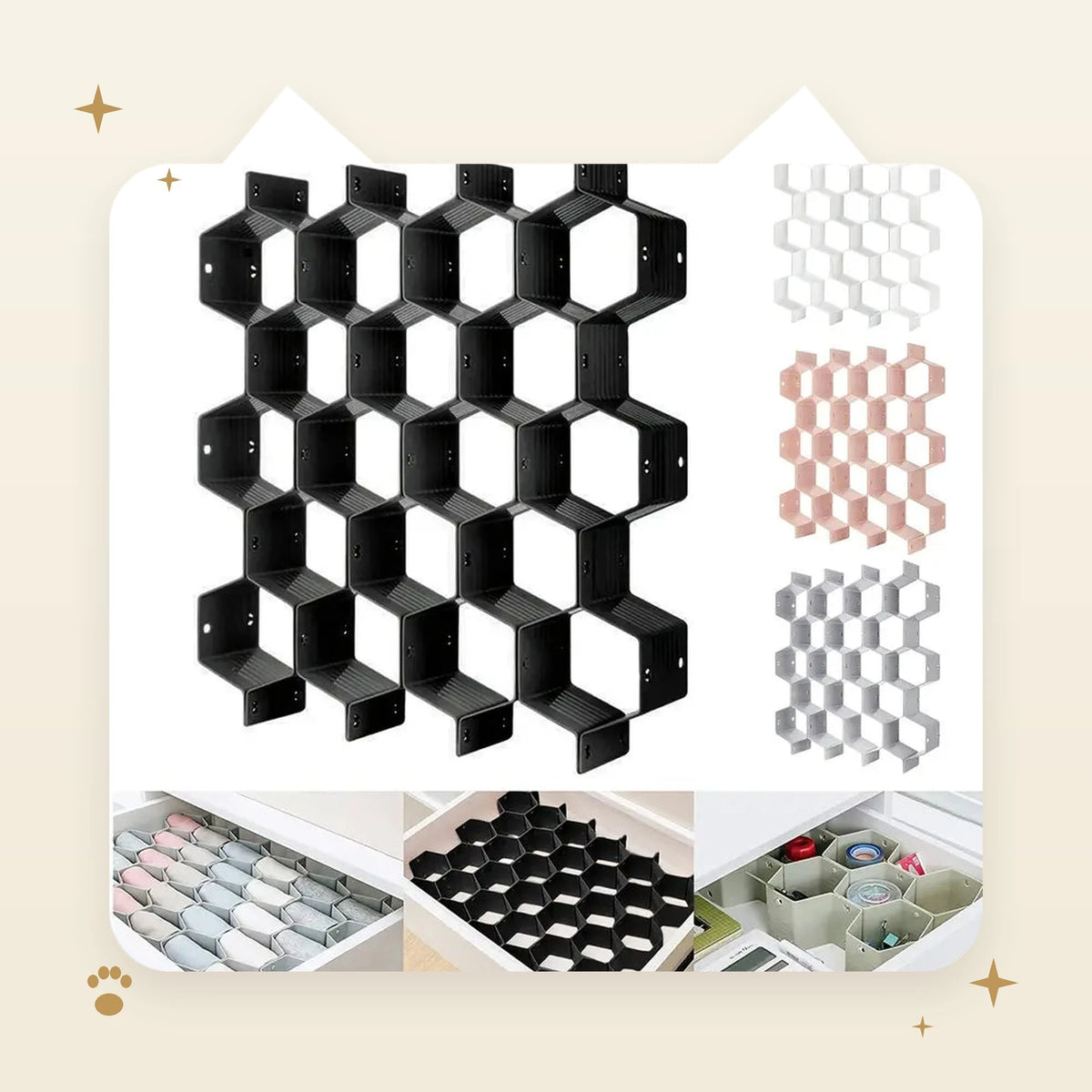 Honeycomb Drawer Organizer