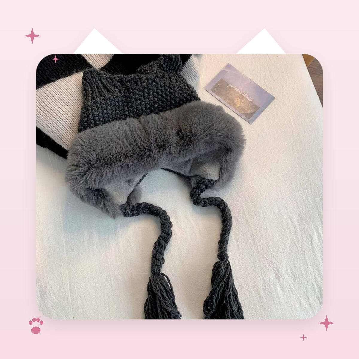 Plush Cat Ear Knit Hat
