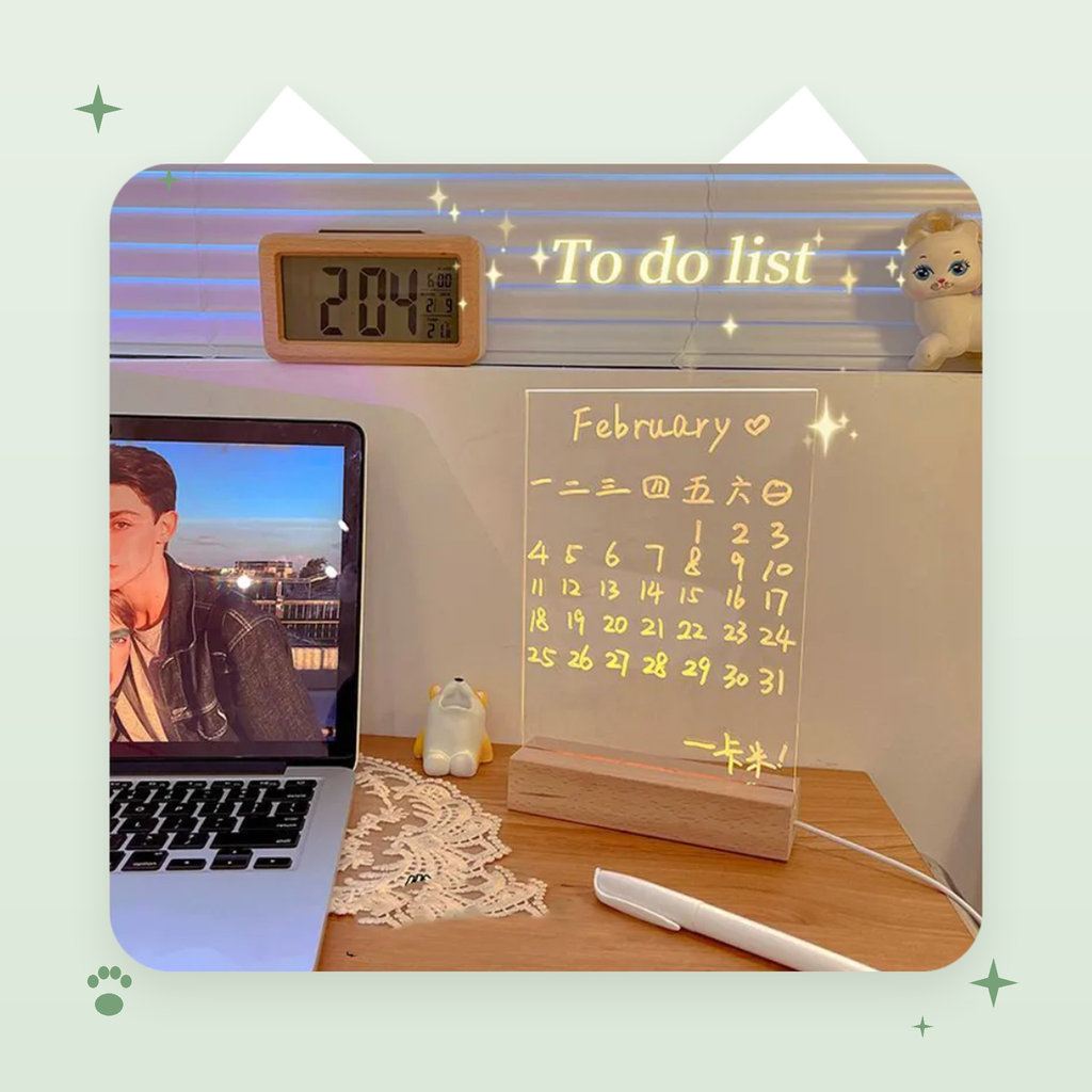 Write-On Memo Light Board
