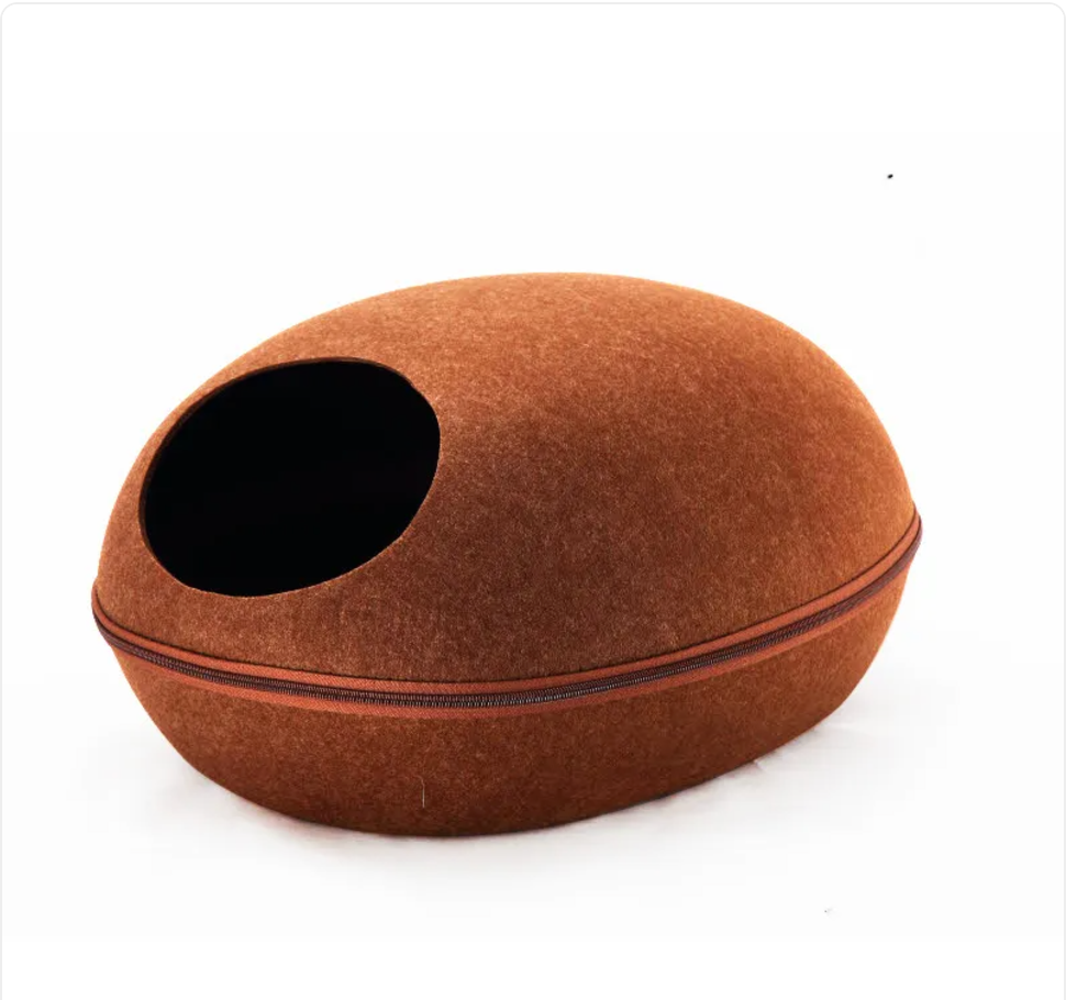 Eggshell Cat Cave Bed