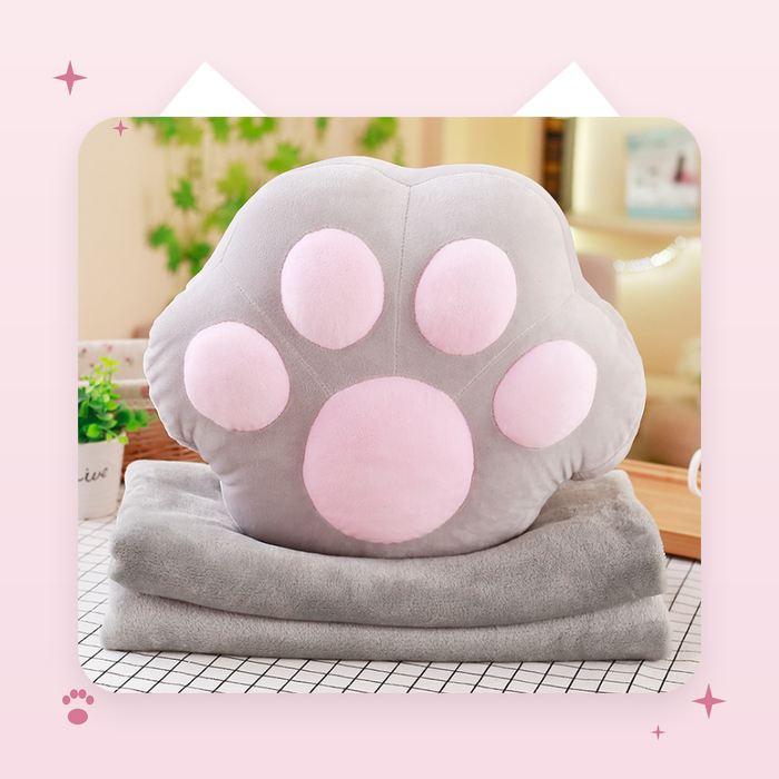 Kitty Paw Pillow & Blanket