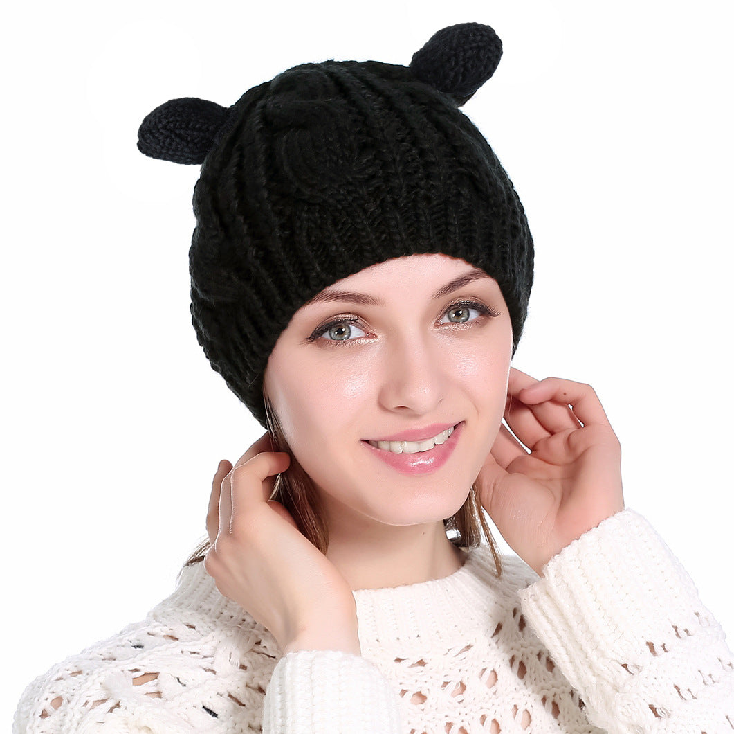 Knitted Cat Ear Beanie