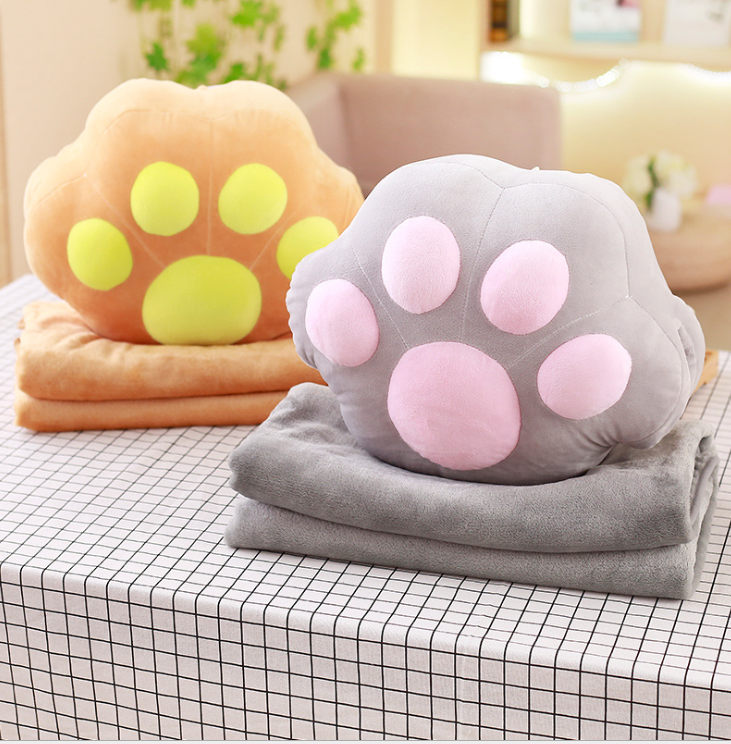 Kitty Paw Pillow & Blanket