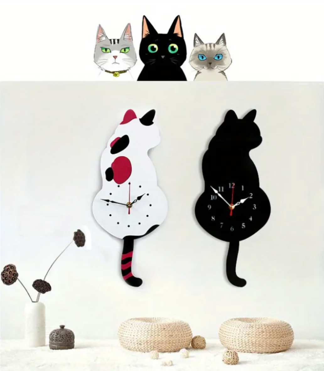 Swishy Tail Cat Clock