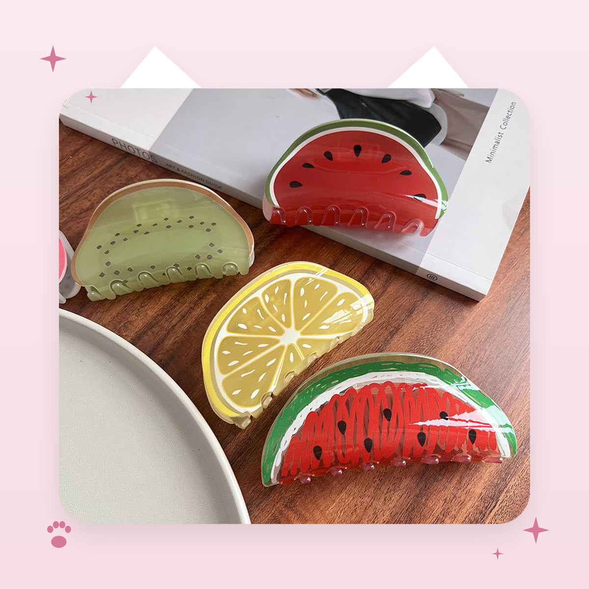 Fruit Slice Hair Claw Clip