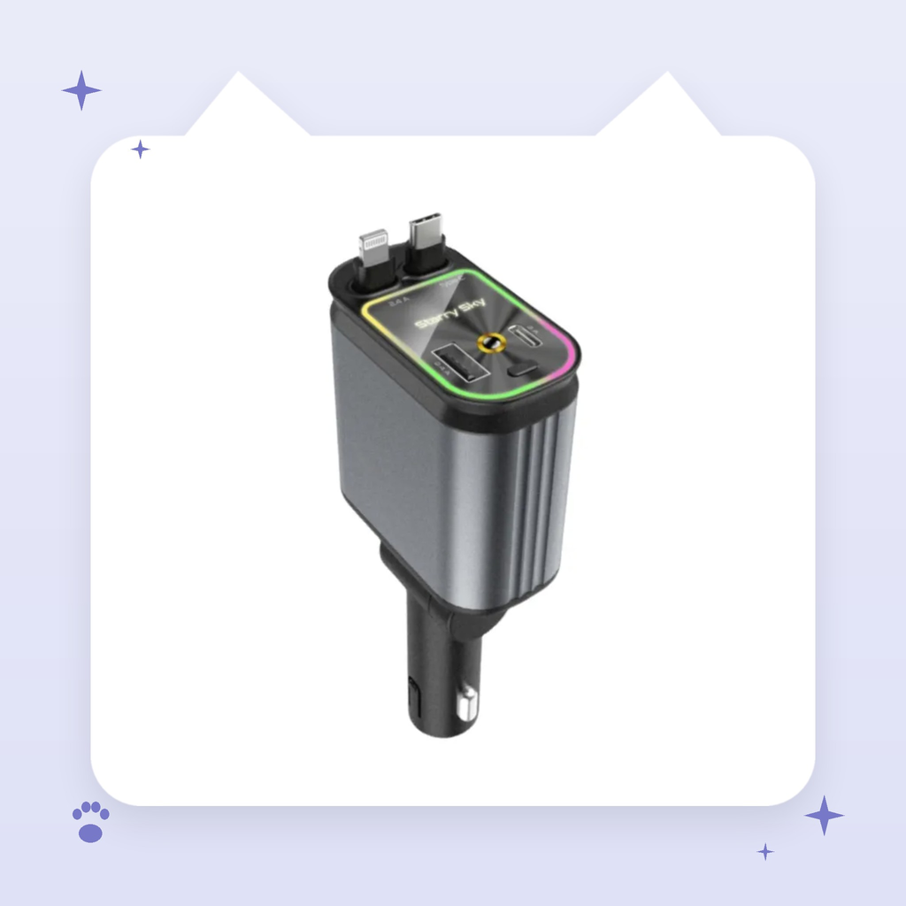 Retractable 4-in-1 Car Charger