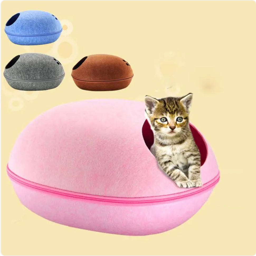 Eggshell Cat Cave Bed