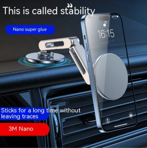360° Folding Arm Magnetic Phone Mount