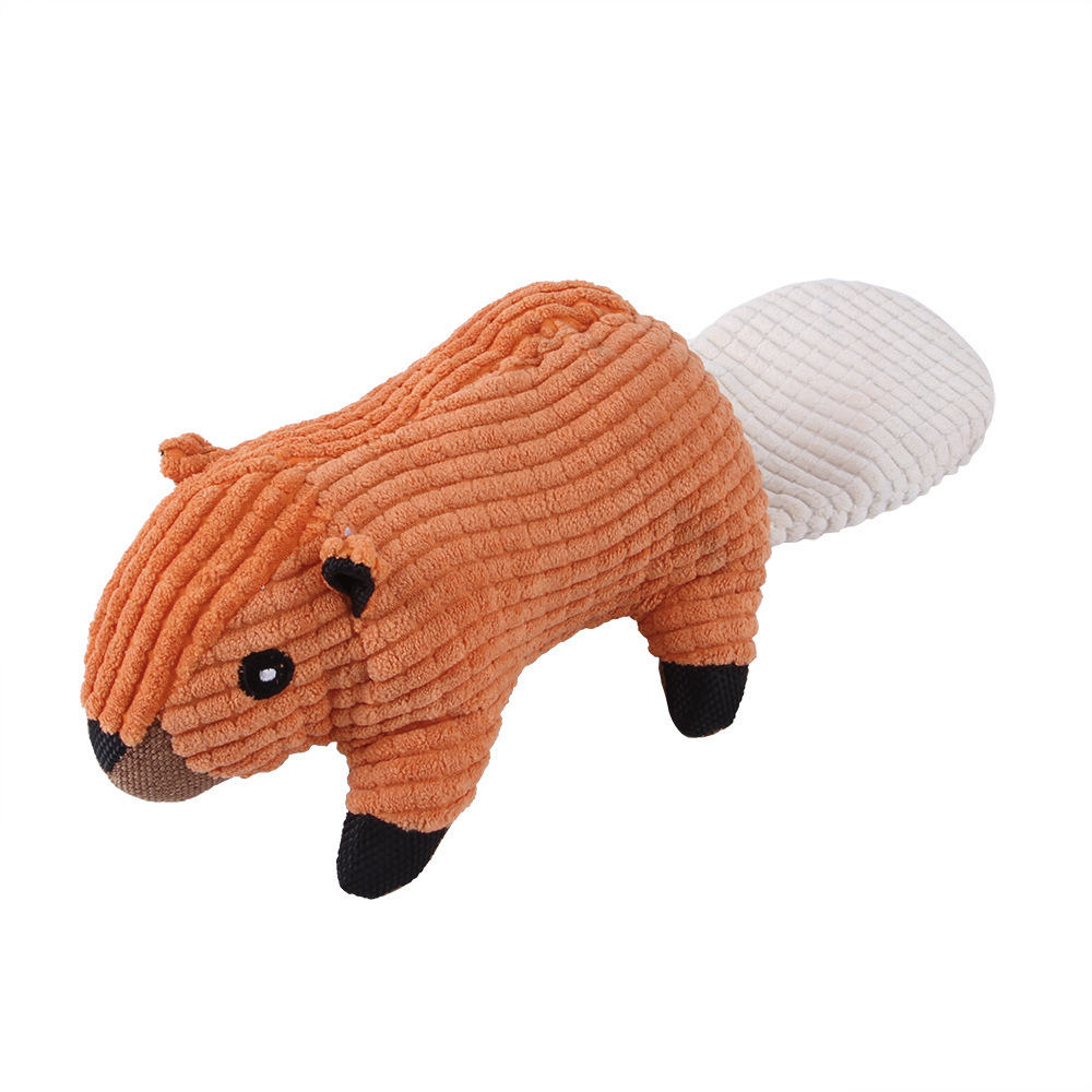 Corduroy Squeaky Plush Dog Toy