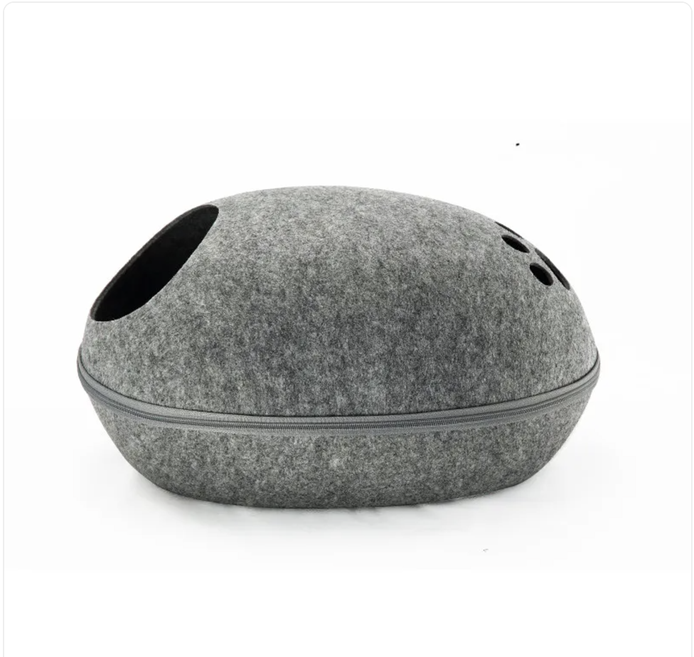Eggshell Cat Cave Bed