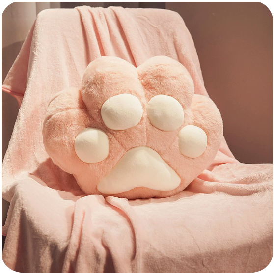 Kitty Paw Pillow & Blanket