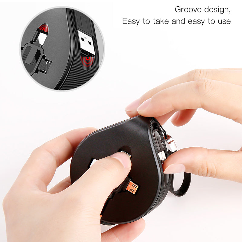 Retractable 3-in-1 Cable Puck