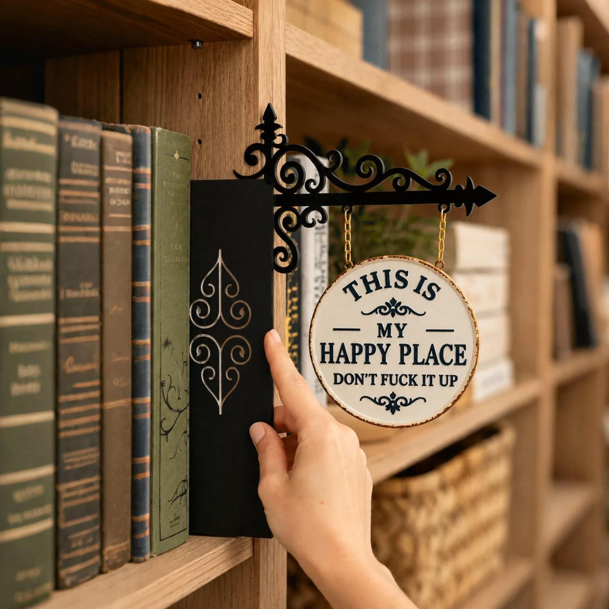 Bookshelf Library Lantern Light