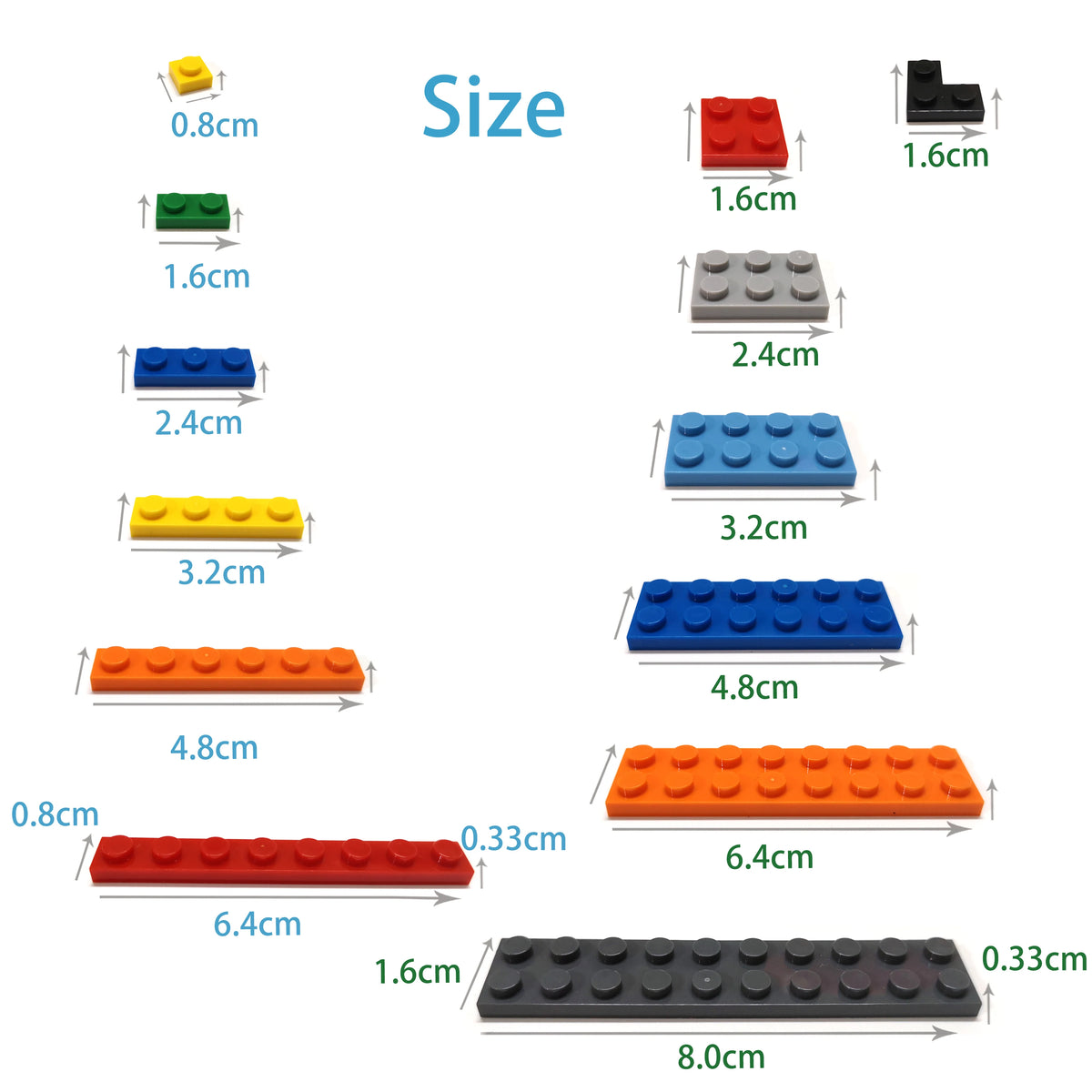 Mini Round Building Bricks, 600 pcs