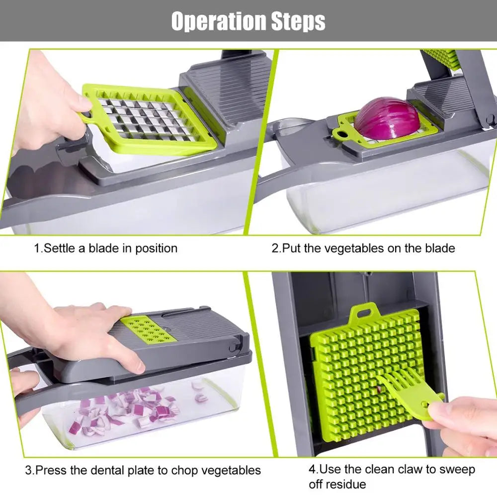 Multi-Blade Veggie Chopper & Slicer