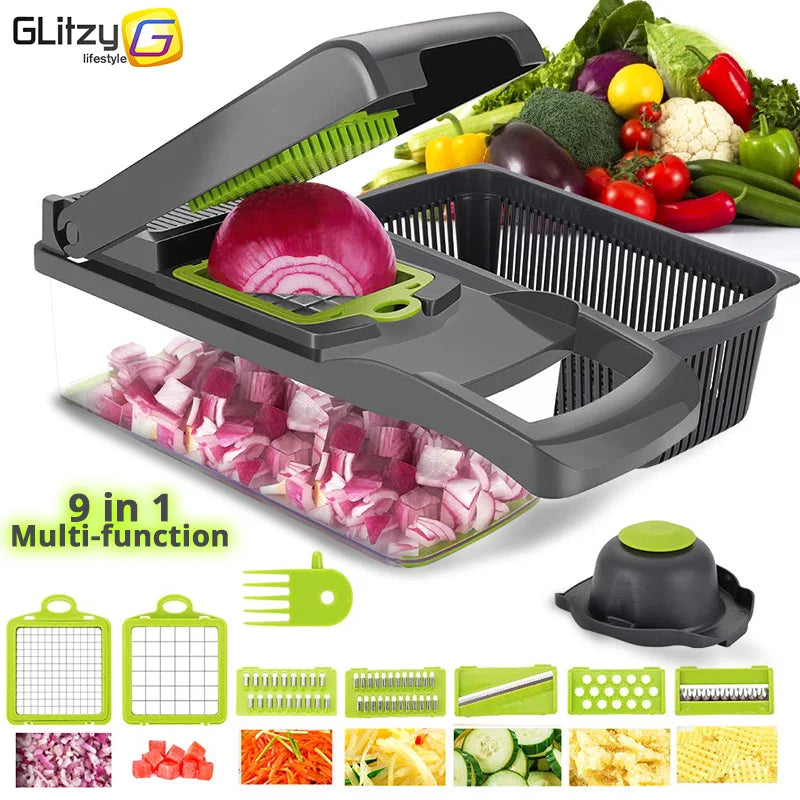 Multi-Blade Veggie Chopper & Slicer