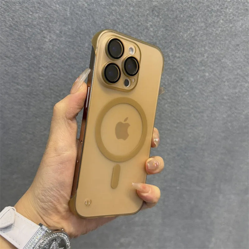 Frameless Matte Magnetic Case for iPhone
