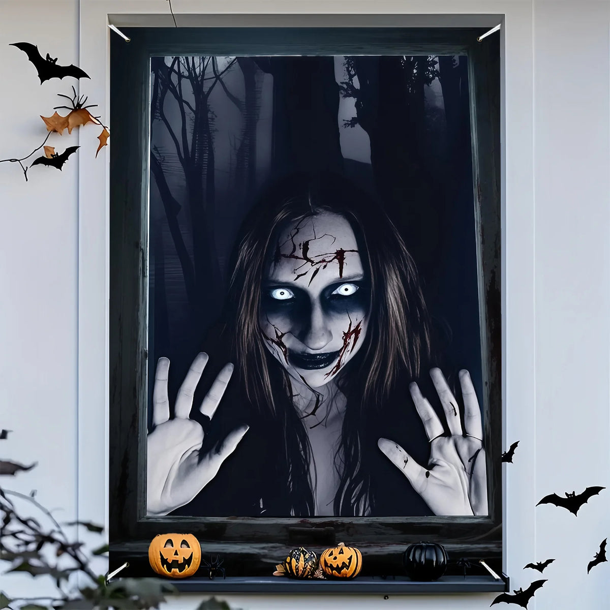 Haunted Window Scene Poster
