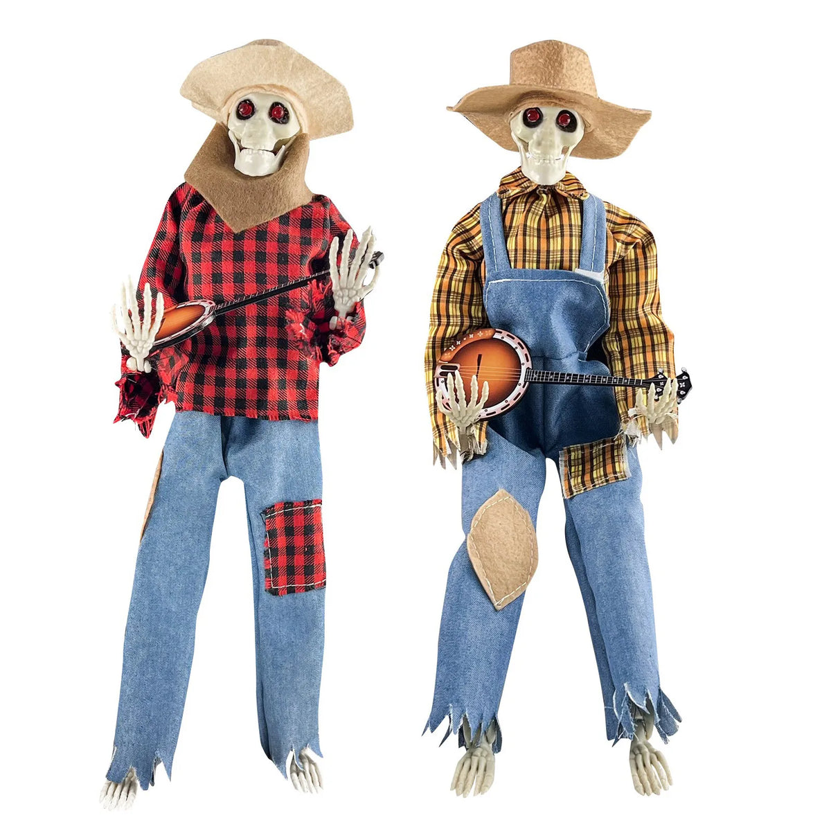 Guitar-Playing Skeleton Scarecrow