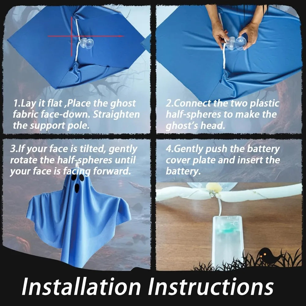 Light-Up Flying Ghost, Large