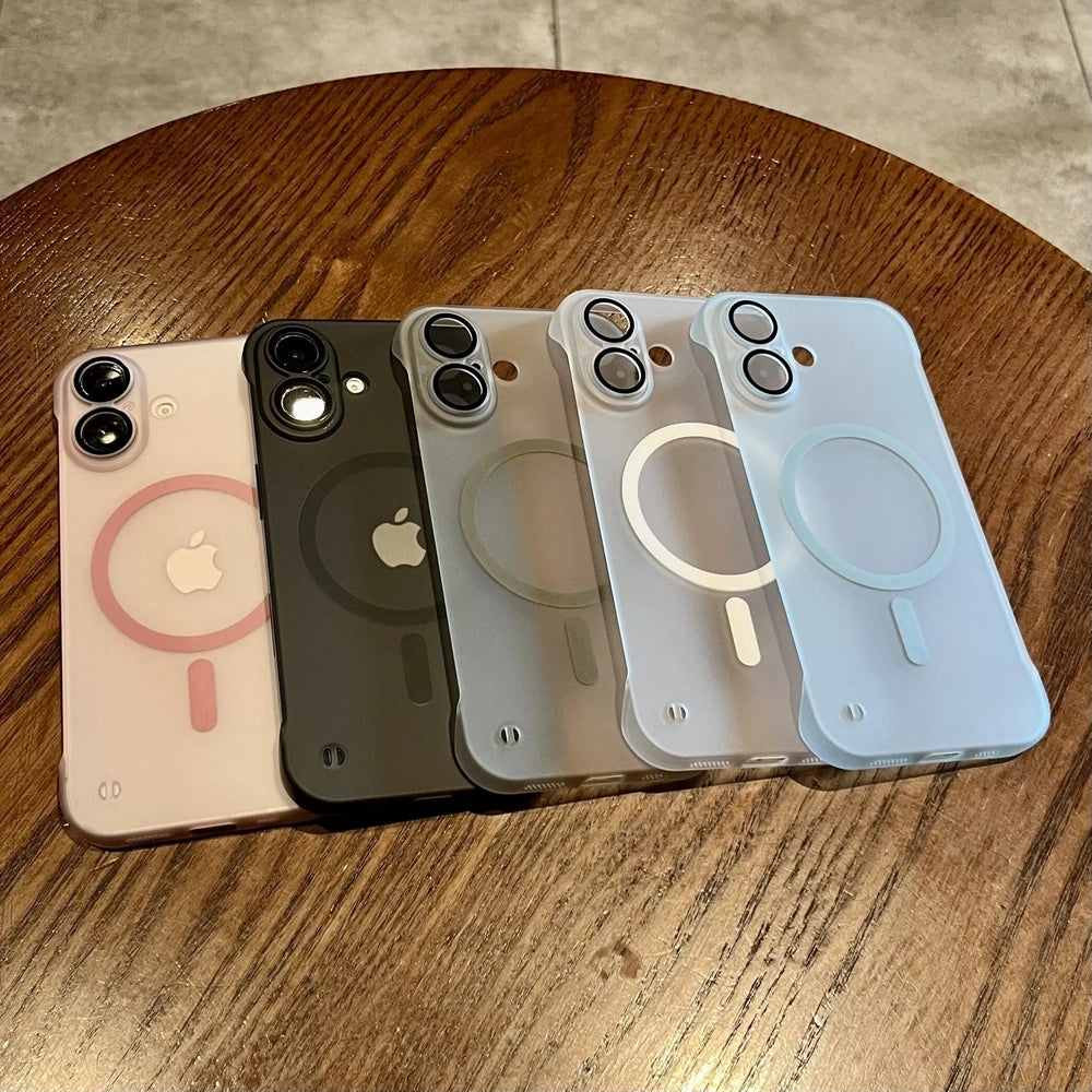Frameless Matte Magnetic Case for iPhone