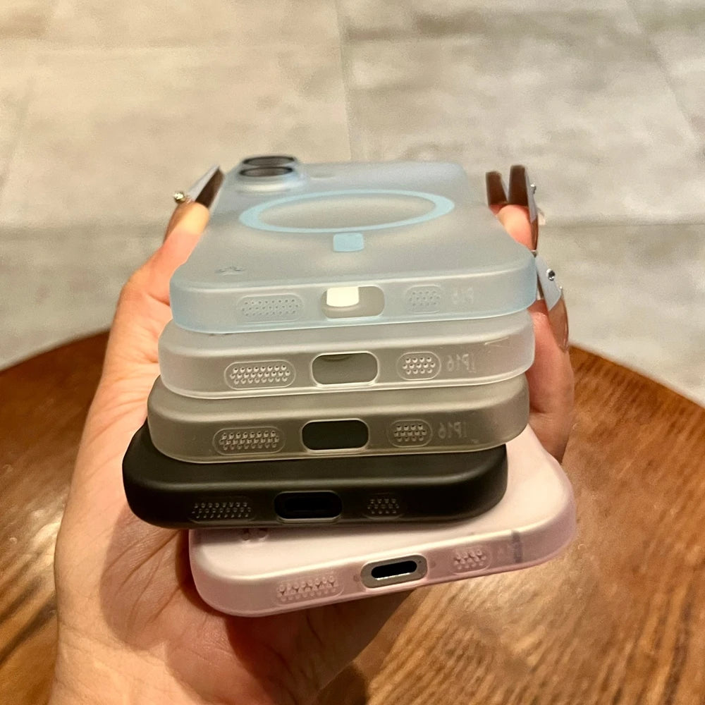 Frameless Matte Magnetic Case for iPhone