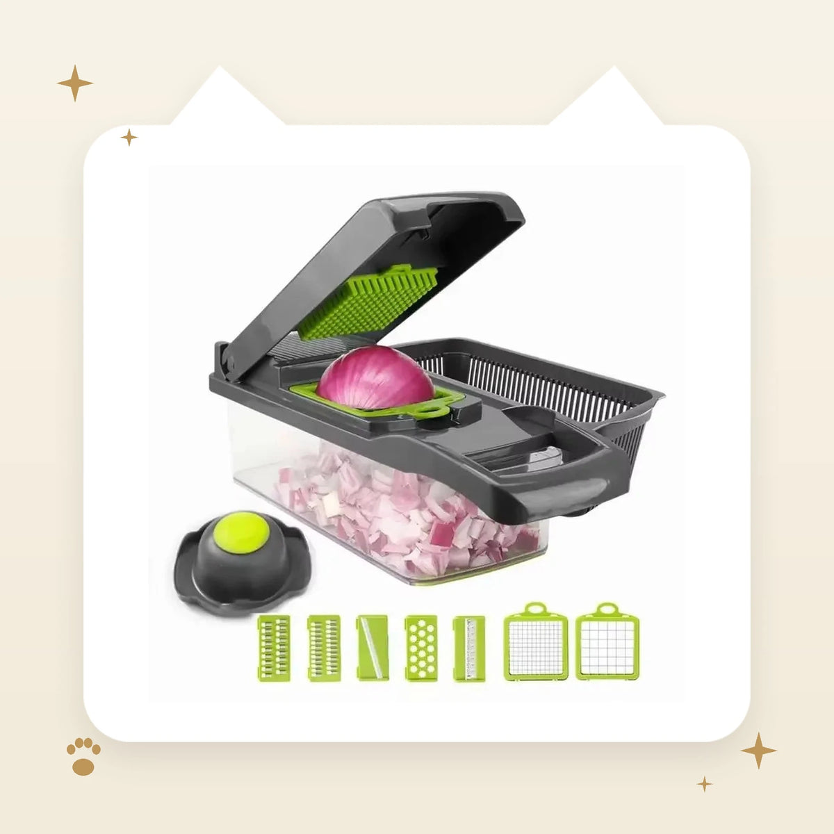 Multi-Blade Veggie Chopper & Slicer