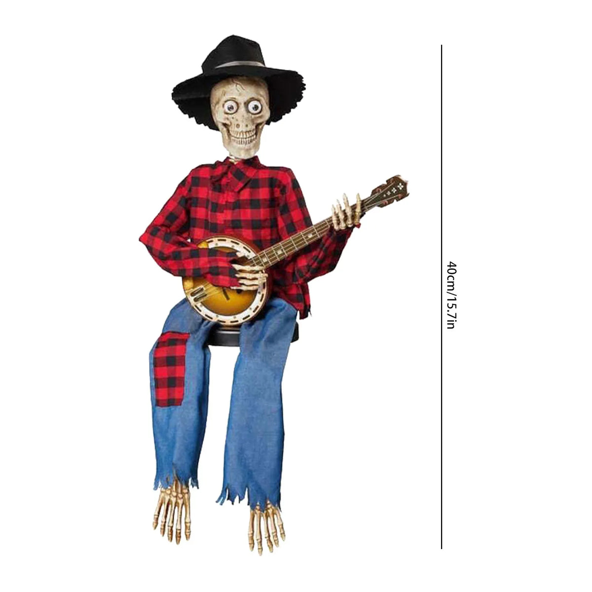 Guitar-Playing Skeleton Scarecrow