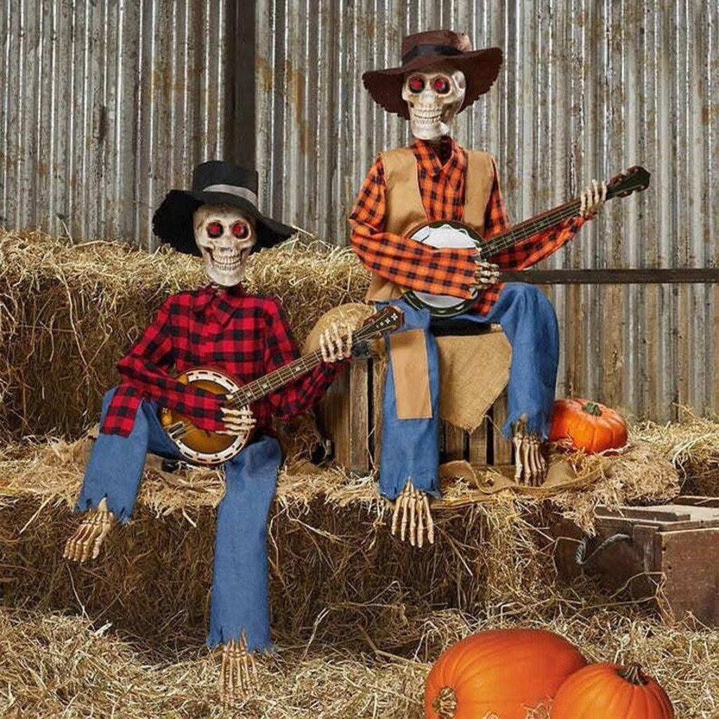 Guitar-Playing Skeleton Scarecrow