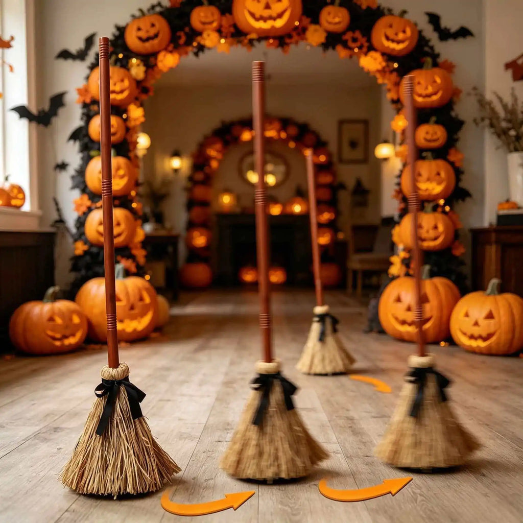 Animated Floating Witch's Broom