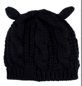 Knitted Cat Ear Beanie