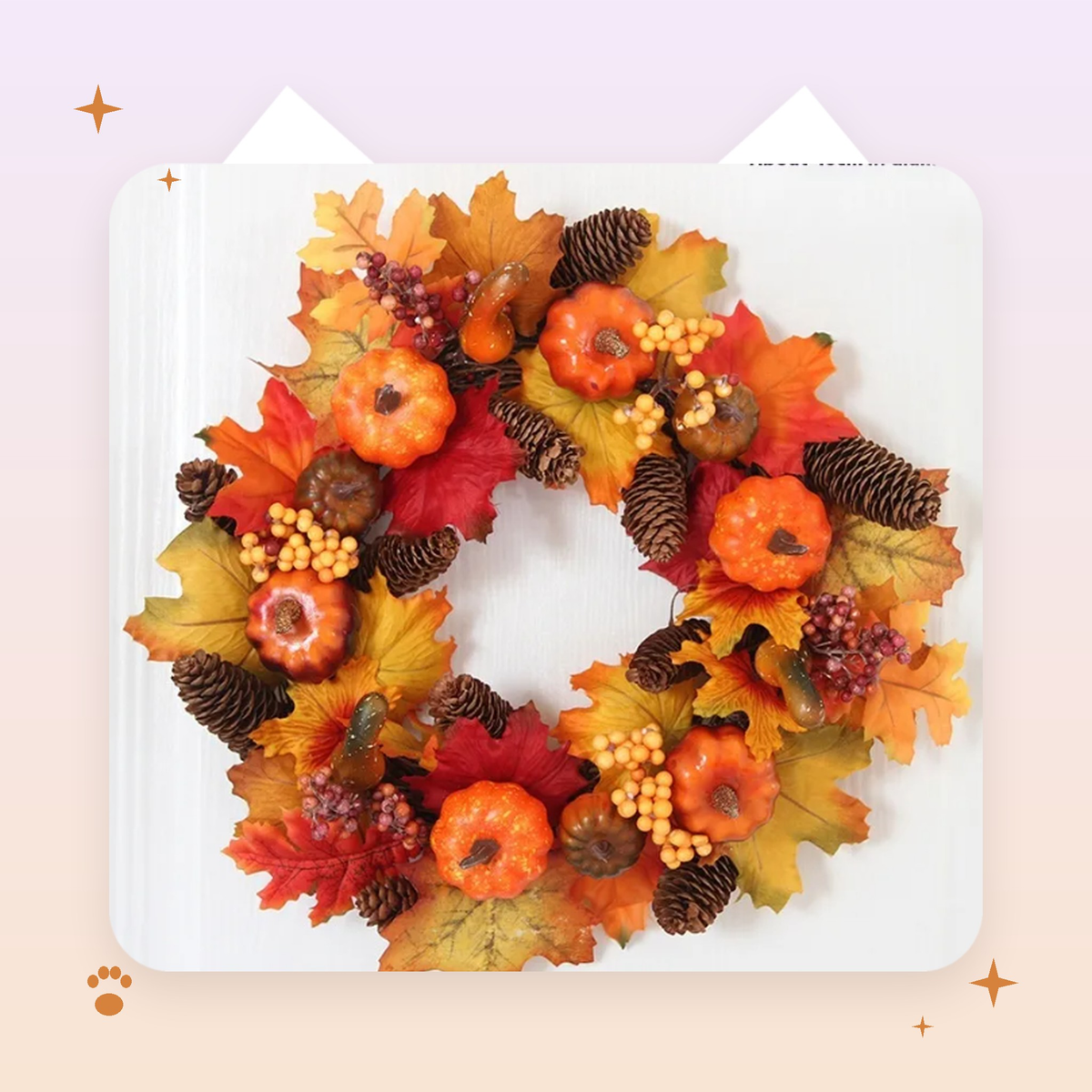 Harvest Pumpkin Wreath