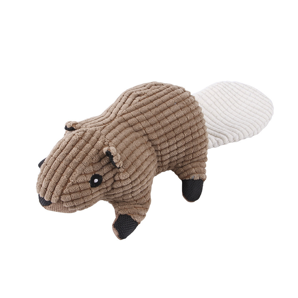 Corduroy Squeaky Plush Dog Toy