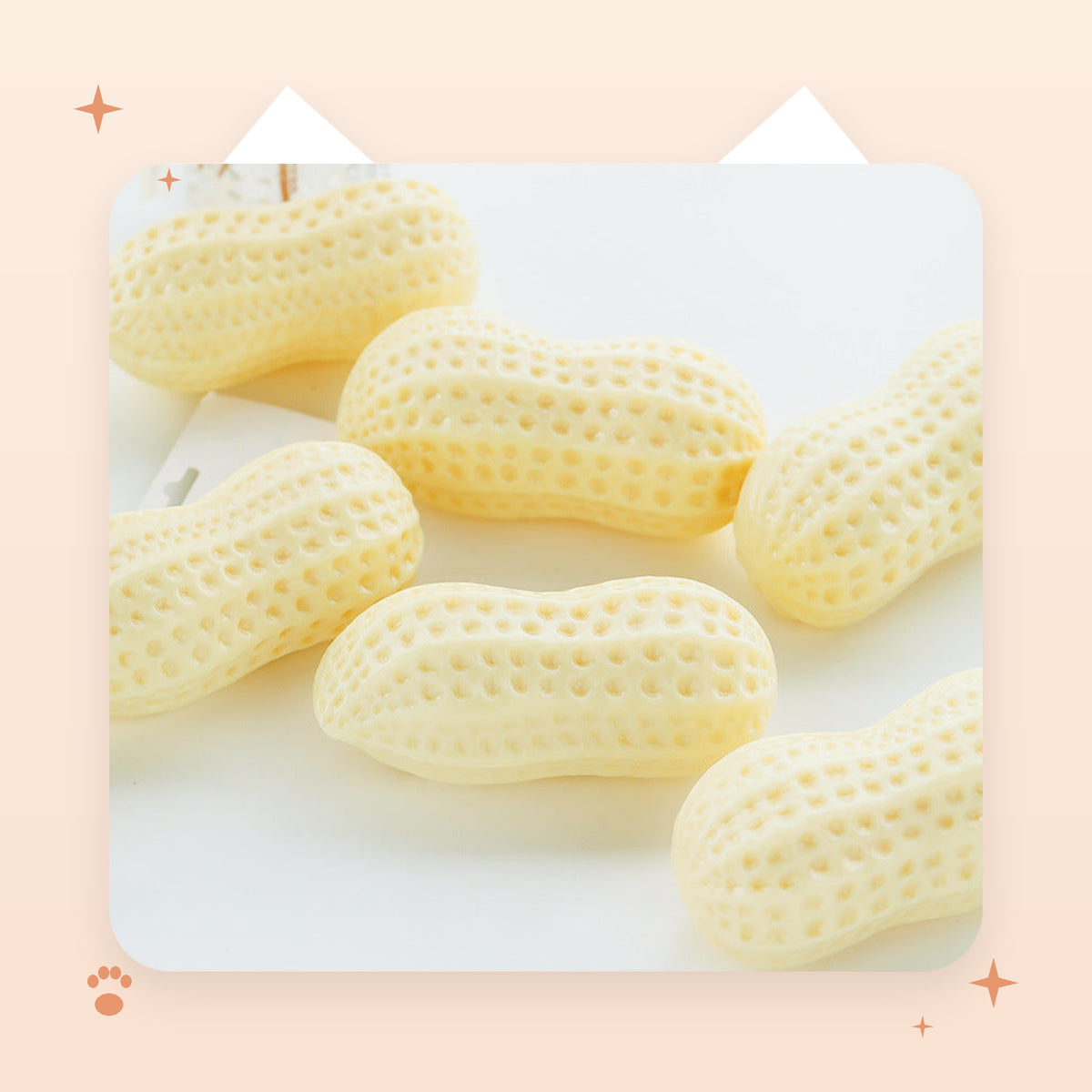 Squeaky Peanut Dog Toy