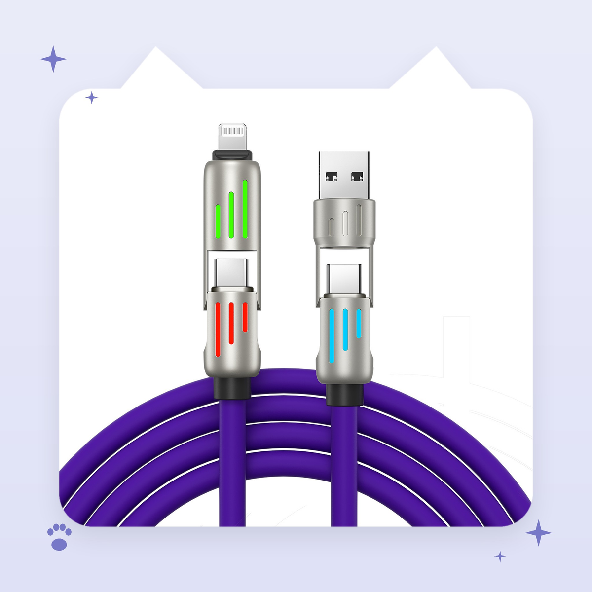 4-in-1 Glow Charging Cable